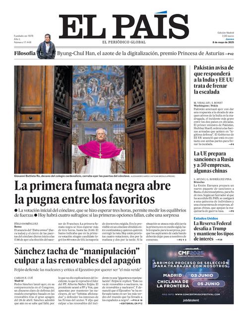 Portada del día: El País
